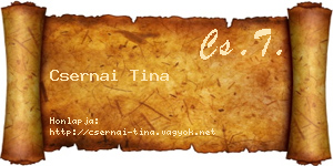 Csernai Tina névjegykártya